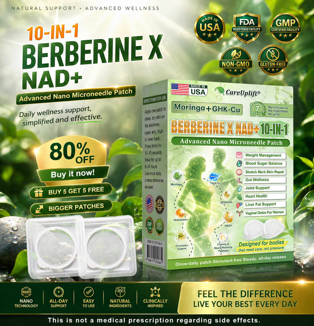 𝑶𝒇𝒇𝒊𝒄𝒊𝒂𝒍 𝑺𝒕𝒐𝒓𝒆  |🍀🍀𝐂𝐚𝐫𝐞𝐔𝐩𝐥𝐢𝐟𝐭® 𝑴𝒆𝒕𝒂𝒃𝒐𝒍𝒊𝒄 𝑵𝒂𝒏𝒐 𝑴𝒊𝒄𝒓𝒐𝒏𝒆𝒆𝒅𝒍𝒆 𝑷𝒂𝒕𝒄𝒉🇺🇸(𝐉𝐮𝐬𝐭 𝐨𝐧𝐜𝐞 𝐚 𝐝𝐚𝐲, 𝐯𝐢𝐬𝐢𝐛𝐥𝐞 𝐜𝐡𝐚𝐧𝐠𝐞𝐬 𝐢𝐧 𝟕 𝐝𝐚𝐲𝐬）𝘽𝙚𝙧𝙗𝙚𝙧𝙞𝙣𝙚 + 𝙈𝙤𝙧𝙞𝙣𝙜𝙖 𝙁𝙤𝙧𝙢𝙪𝙡𝙖 ✅ 𝐅𝐨𝐫 𝐨𝐛𝐞𝐬𝐢𝐭𝐲, 𝗟𝗼𝗼𝘀𝗲 𝘀𝗸𝗶𝗻,𝐝𝐢𝐚𝐛𝐞𝐭𝐞𝐬, 𝐬𝐥𝐞𝐞𝐩 𝐚𝐩𝐧𝐞𝐚, 𝐣𝐨𝐢𝐧𝐭 𝐢𝐬𝐬𝐮𝐞𝐬, 𝐚𝐧𝐝 𝐦𝐨𝐫𝐞💯